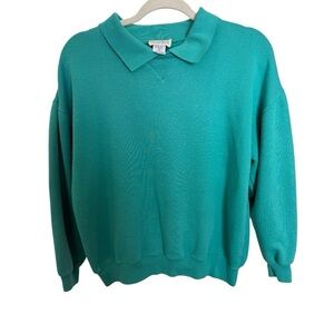 Vintage Teal Women’s Boundary Waters Collared Sweater Size Small